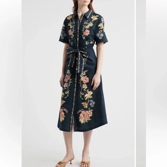 Farm Rio NWT Floral Maxi Dress - Picture 2 of 7